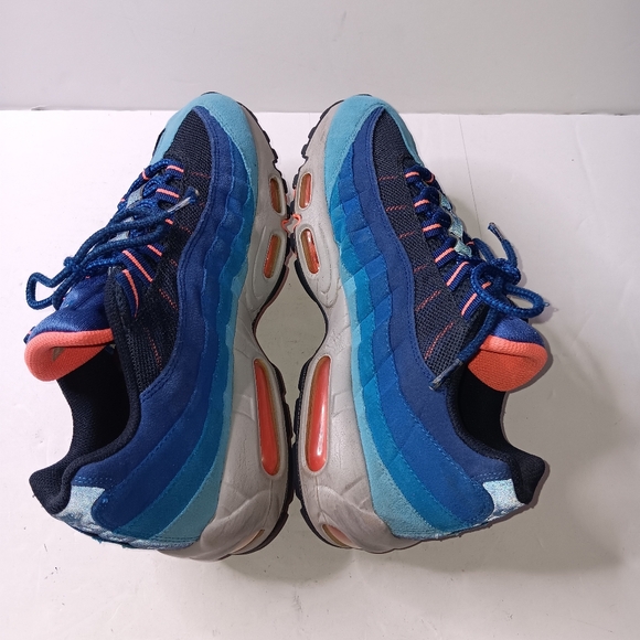 NIKE AIR MAX 95 - UNIVERSITY BLUE / BRIGHT MANGO - Picture 4 of 10
